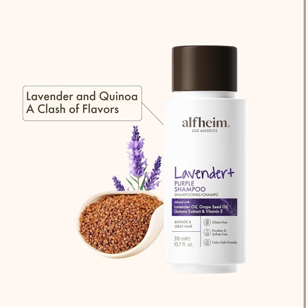 Lavender PURPLE Shampoo Removes Yellow and Brassy Tone, Deeply Moisturiz…​​​​ - Picture 6 of 6